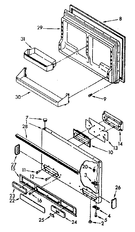 Freezer door parts