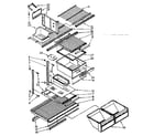 Kenmore 1068782810 shelf parts diagram