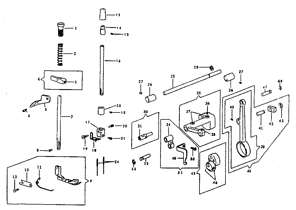 Presser bar and needle bar assembly