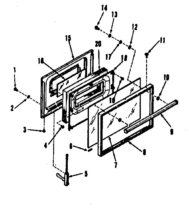 Oven door section