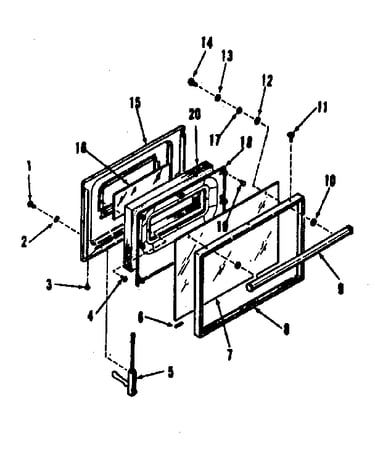 Oven door section