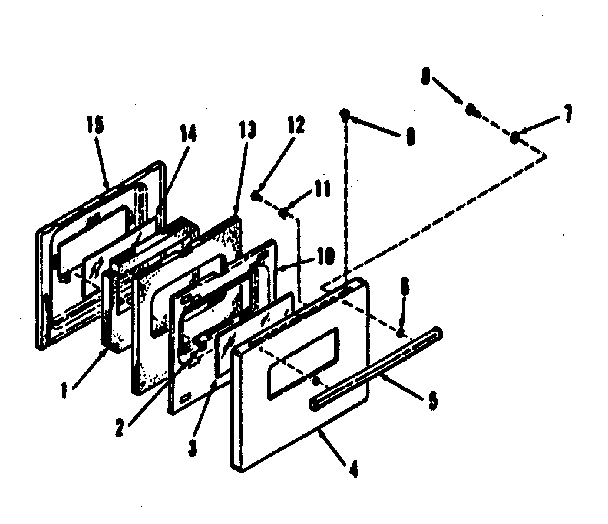Oven door section