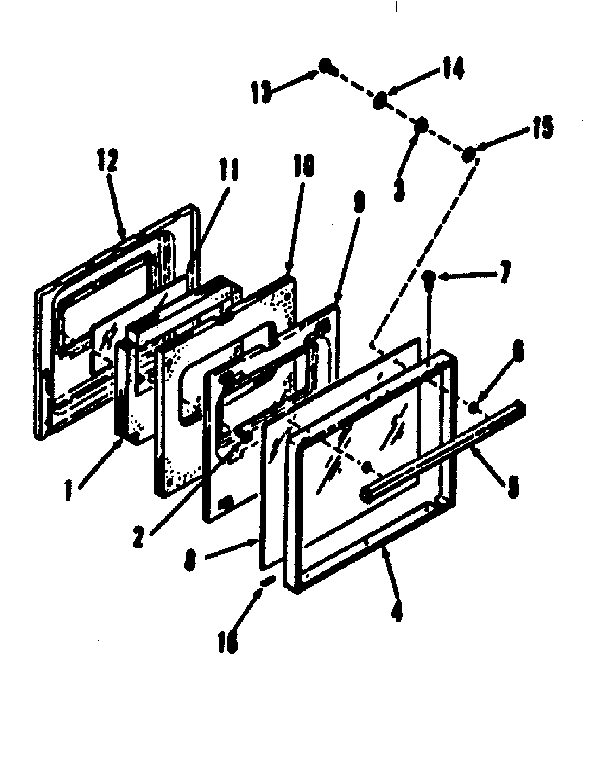 Oven door section