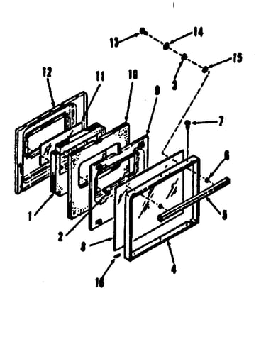Oven door section