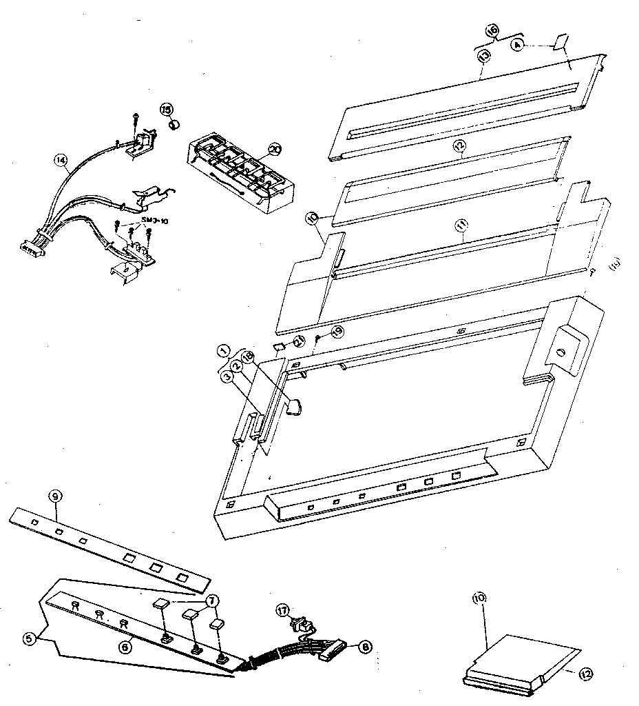 470/473/475 top cover assembly
