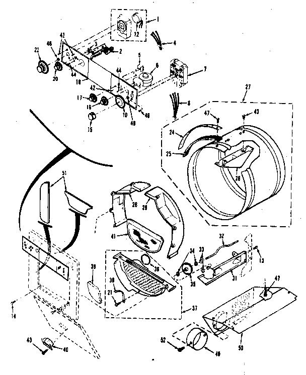 Console controls, drum