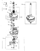 Transmission, water seal, lower bearing asmy.