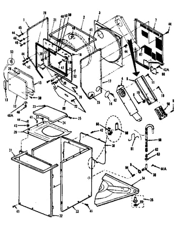Cabinet parts, heater