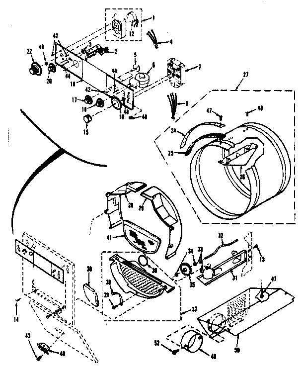 Console controls, drum
