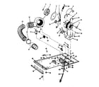 Kenmore 41789875100 dryer motor, blower, belt diagram