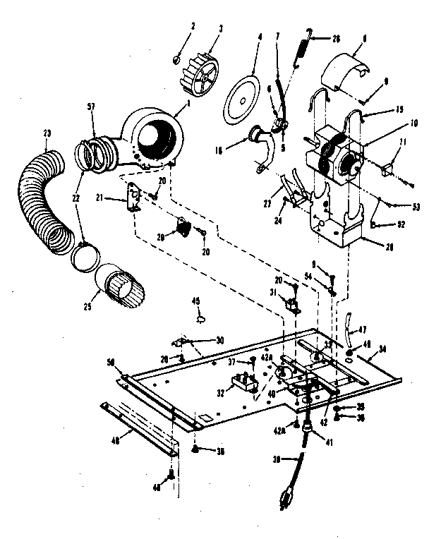 Dryer motor, blower, belt
