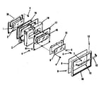 Kenmore 9114688611 oven door section diagram
