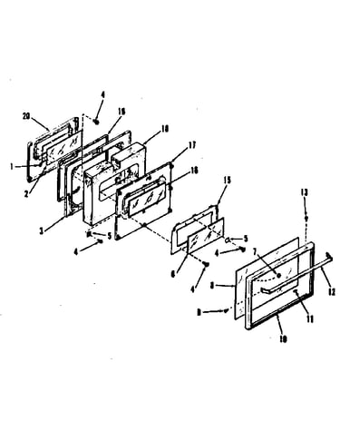Oven door section