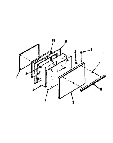 Oven door section