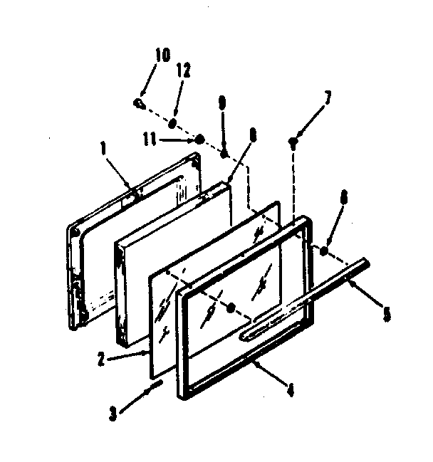 911.7138810 oven door section