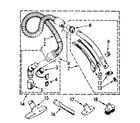 Kenmore 1162641383 hose and attachment parts diagram