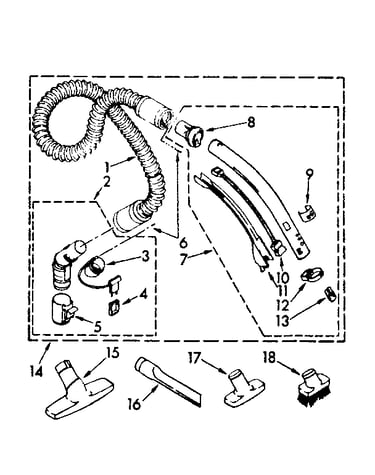 Hose and attachment parts