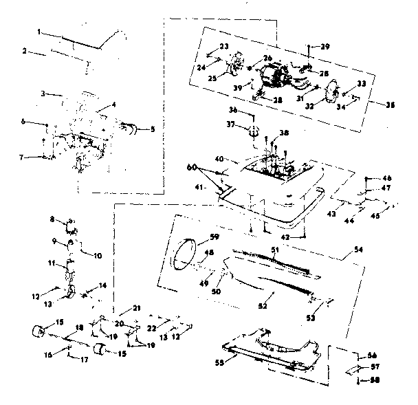 Nozzle and motor assembly