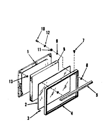 911.7128810 oven door section