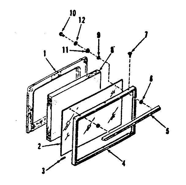 Oven door section