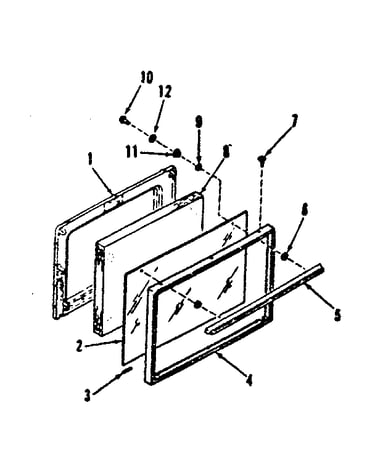 Oven door section