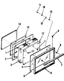 Oven door section