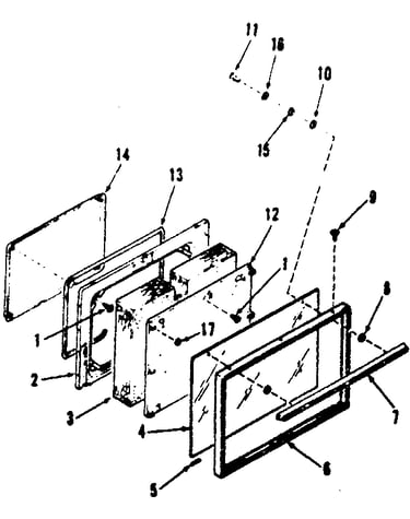 Oven door section
