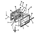 Kenmore 2783548811 oven door section diagram