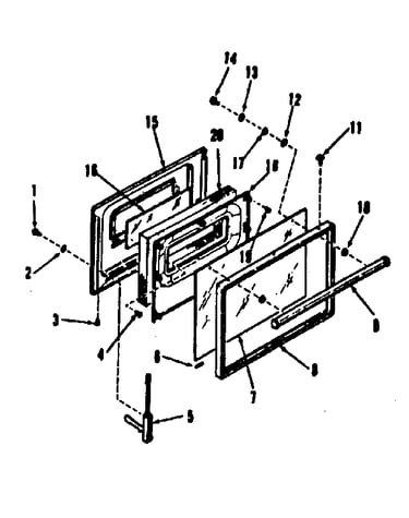 Oven door section