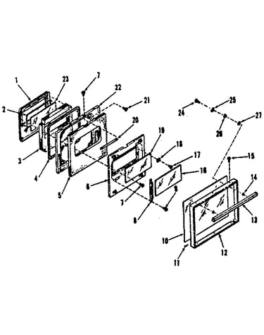 Oven door section