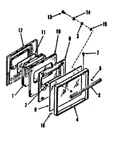 Oven door section
