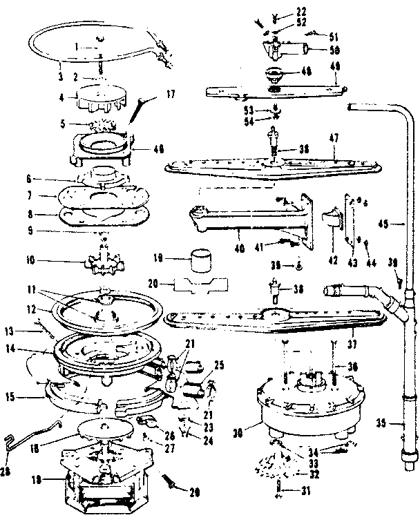 Motor, heater, and spray arm details
