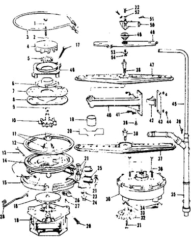 Motor, heater, and spray arm details