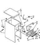 Cabinet and control parts