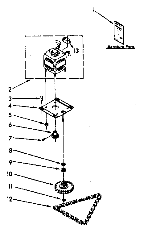 Motor and drive parts