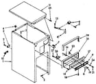 Kenmore 6651398580 cabinet and control parts diagram