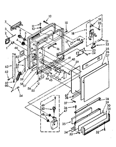 Door and toe panel