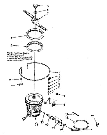 Heater, pump and lower sprayarm