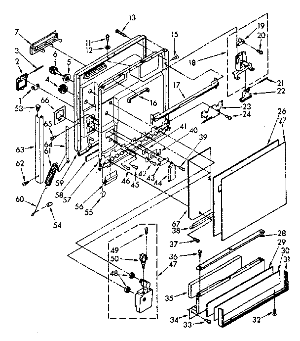 Door and toe panel