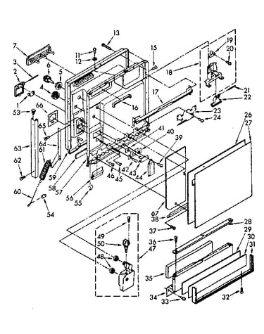 Door and toe panel