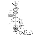 Kenmore 6651588581 heater, pump and lower sprayarm diagram