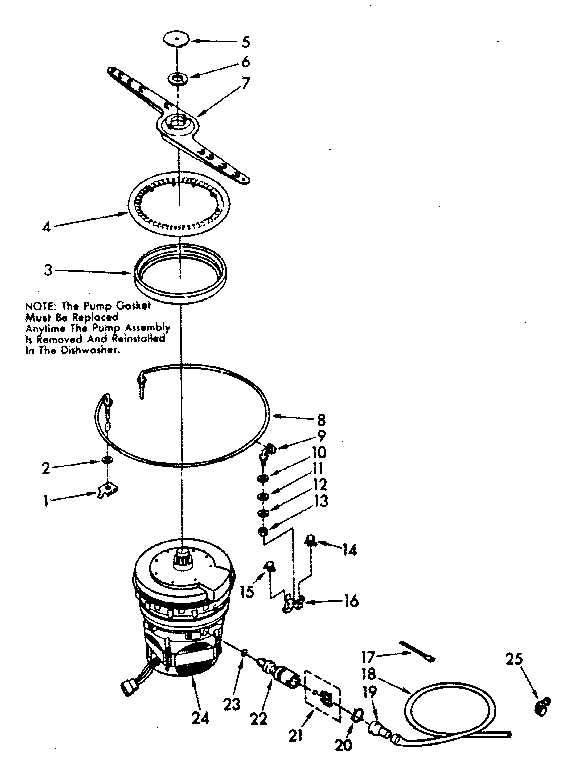Heater, pump and lower sprayarm