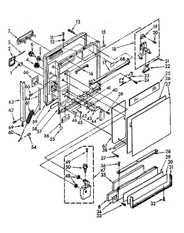Door and toe panel