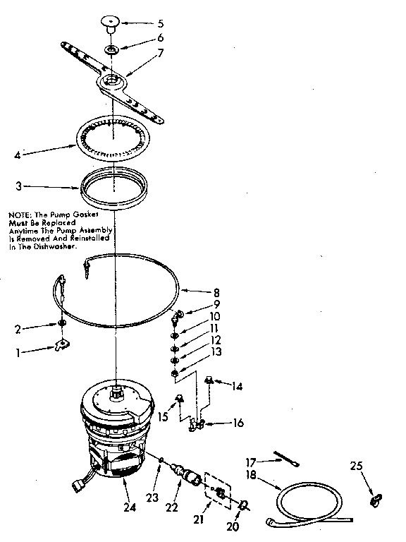 Heater, pump and lower sprayarm