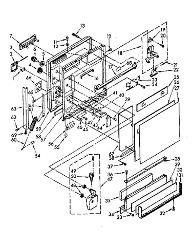 Door and toe panel