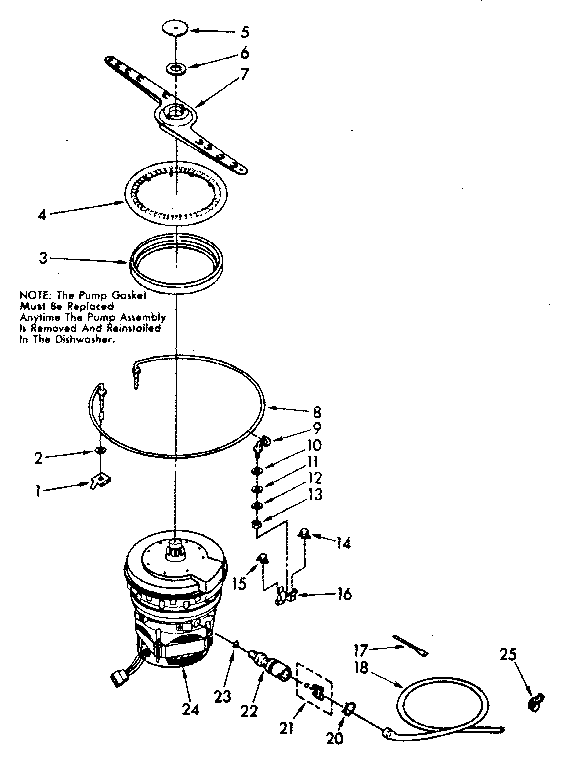 Heater, pump and lower sprayarm