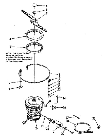 Heater, pump and lower sprayarm