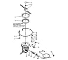 Kenmore 6651696581 heater, pump and lower spray arm diagram