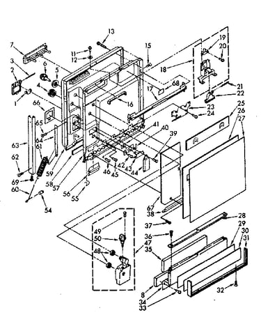 Door and toe panel