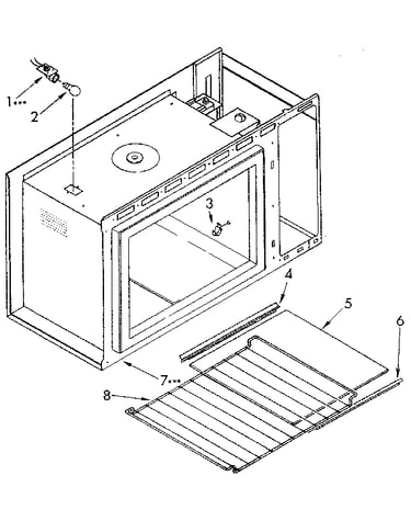 Microwave cabinet and hinge